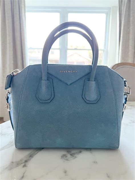 givenchy antigona blue medium|Givenchy antigona medium review.